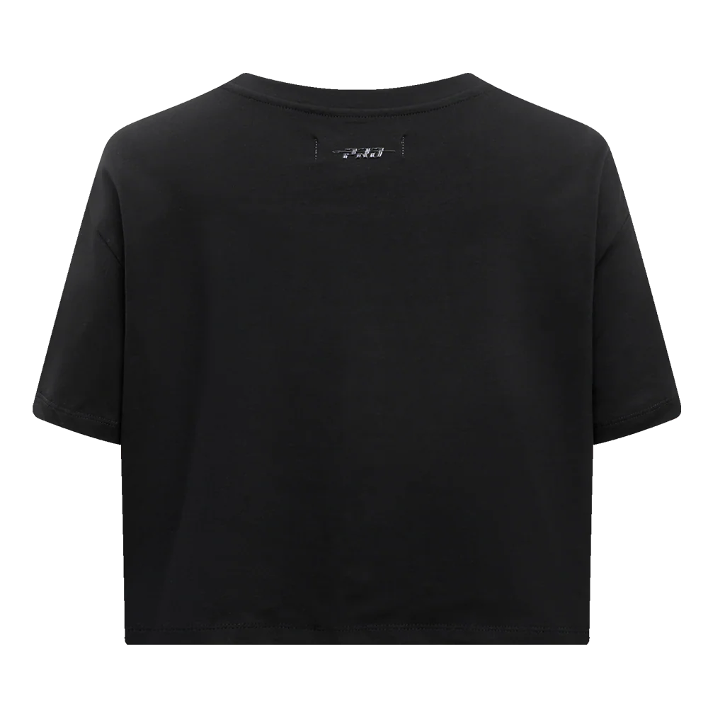 NFL SAN FRANCISCO 49ERS RETRO CLASSIC WOMEN'S BOXY TEE (BLACK) - Image 3