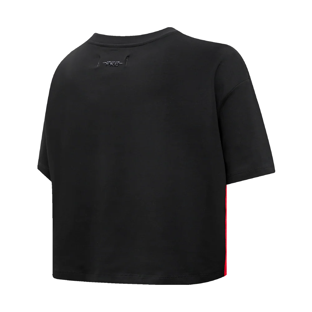 NFL SAN FRANCISCO 49ERS RETRO CLASSIC WOMEN'S BOXY TEE (BLACK) - Image 4
