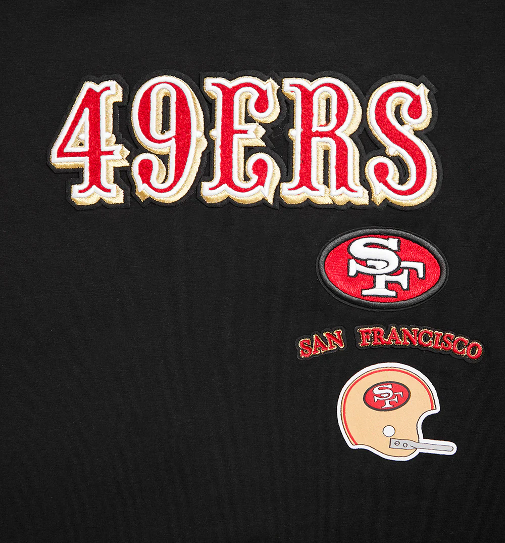 NFL SAN FRANCISCO 49ERS RETRO CLASSIC WOMEN'S BOXY TEE (BLACK) - Image 5