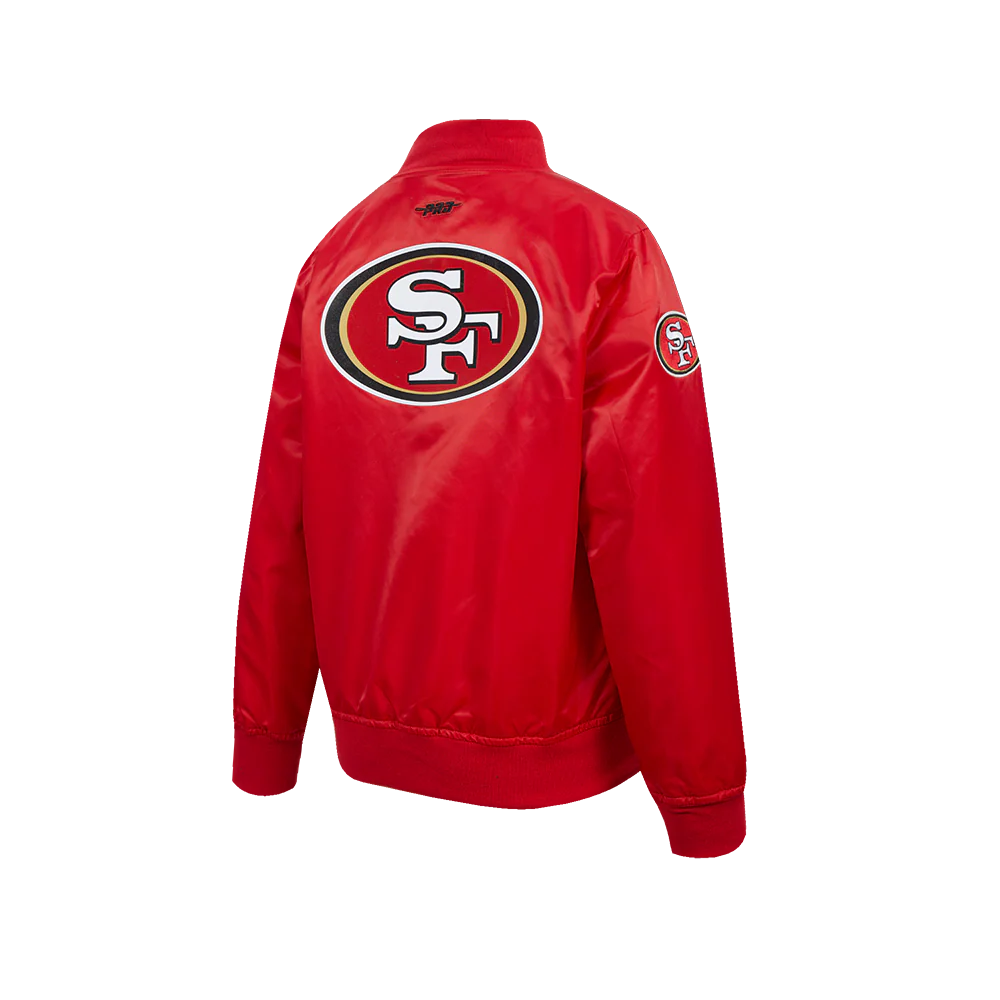 NFL SAN FRANCISCO 49ERS CLASSIC BIG BOY'S SATIN JACKET (RED) - Image 2