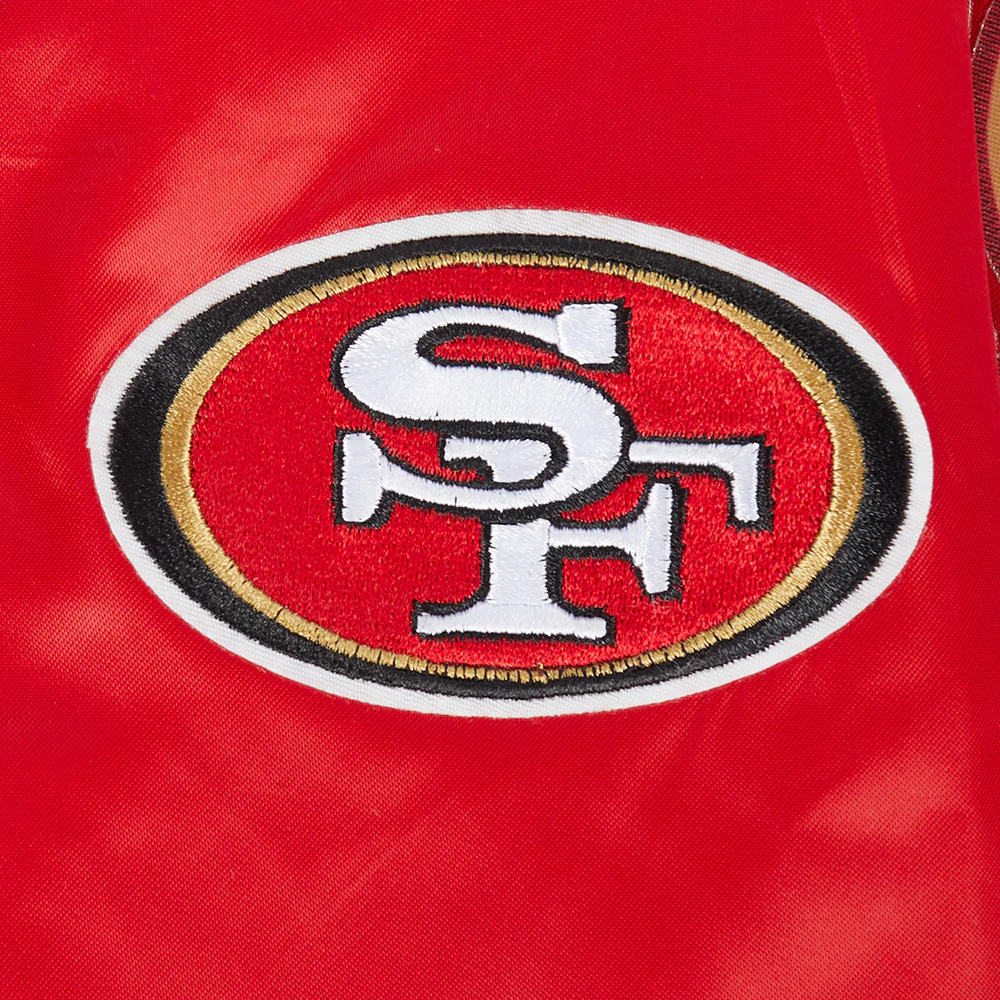 NFL SAN FRANCISCO 49ERS CLASSIC BIG BOY'S SATIN JACKET (RED) - Image 5