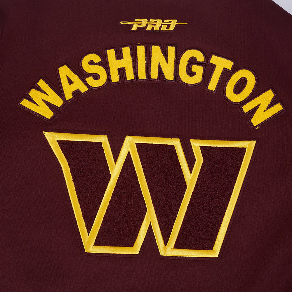 NFL WASHINGTON COMMANDERS PRO GAME DAY MEN'S DBL KNIT JACKET (WINE/EGGSHELL/WINE) - Image 14