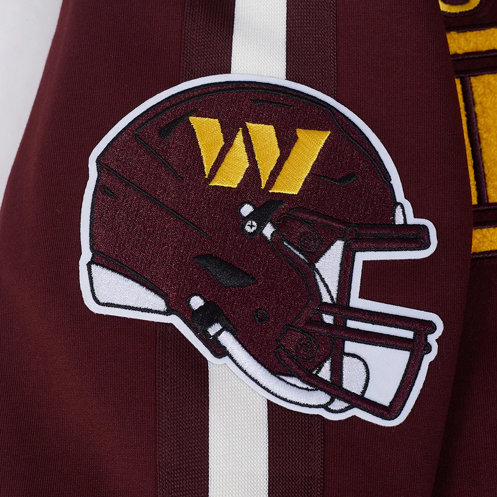 NFL WASHINGTON COMMANDERS PRO GAME DAY MEN'S DBL KNIT JACKET (WINE/EGGSHELL/WINE) - Image 15