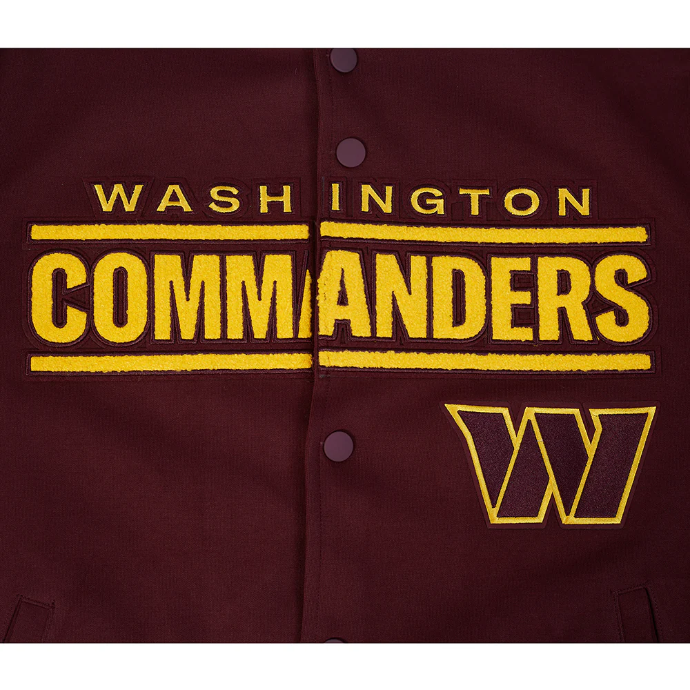 NFL WASHINGTON COMMANDERS PRO GAME DAY MEN'S DBL KNIT JACKET (WINE/EGGSHELL/WINE) - Image 18