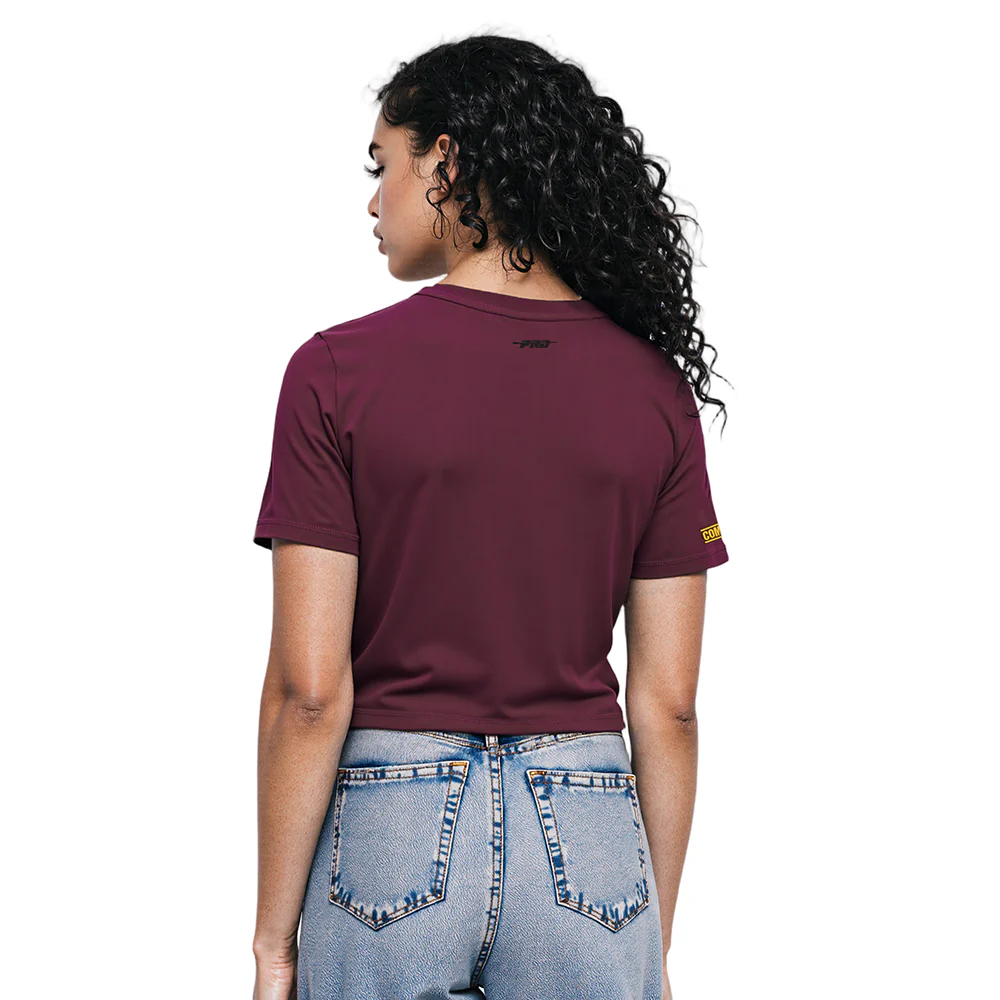 NFL WASHINGTON COMMANDERS SCRIPT TAIL WOMEN'S SJ BOXY TEE (WINE) - Image 2
