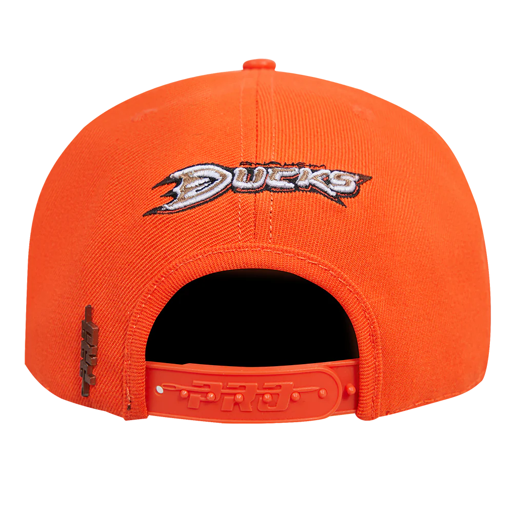 NHL ANAHEIM DUCKS CLASSIC LOGO WOOL UNISEX SNAPBACK HAT (ORANGE/GRAY) - Image 5