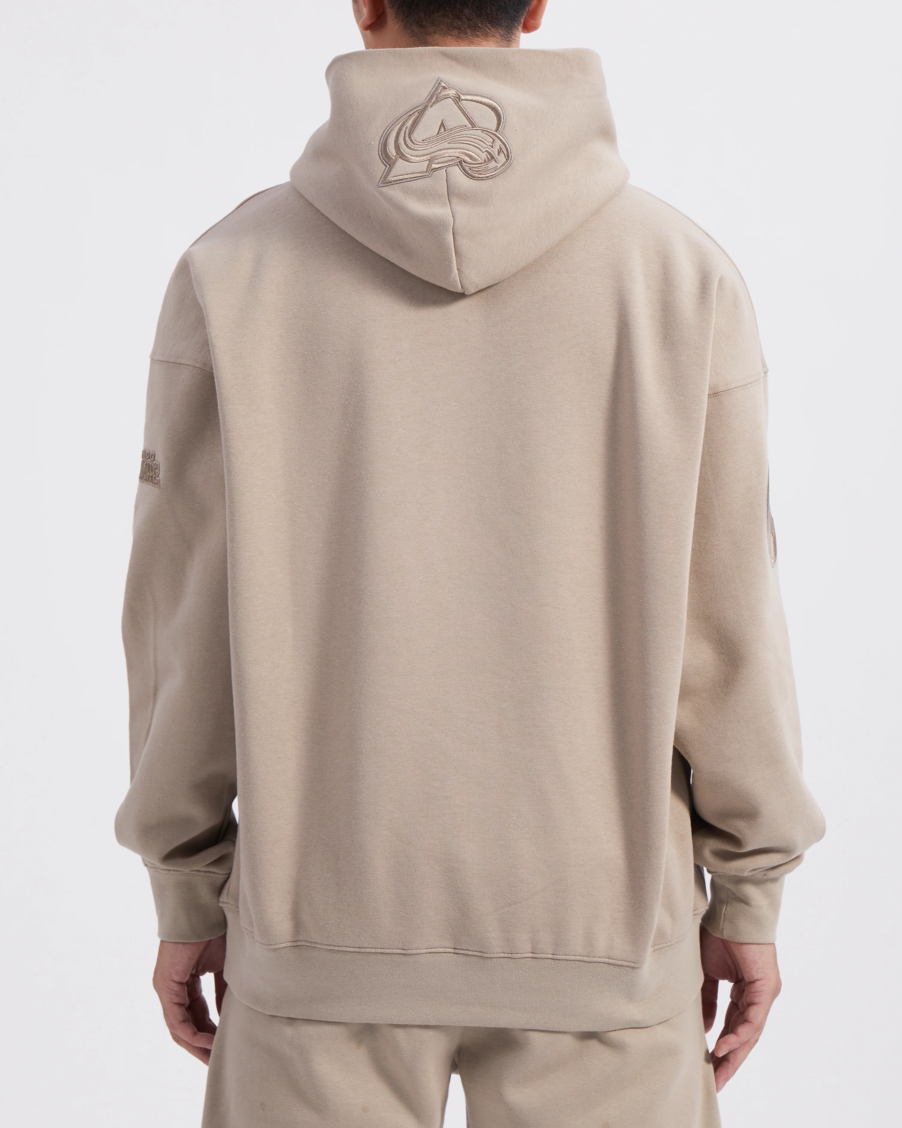 NHL COLORADO AVALANCHE NEUTRAL MEN'S DROP SHOULDER PULLOVER HOODIE (TAUPE) - Image 3