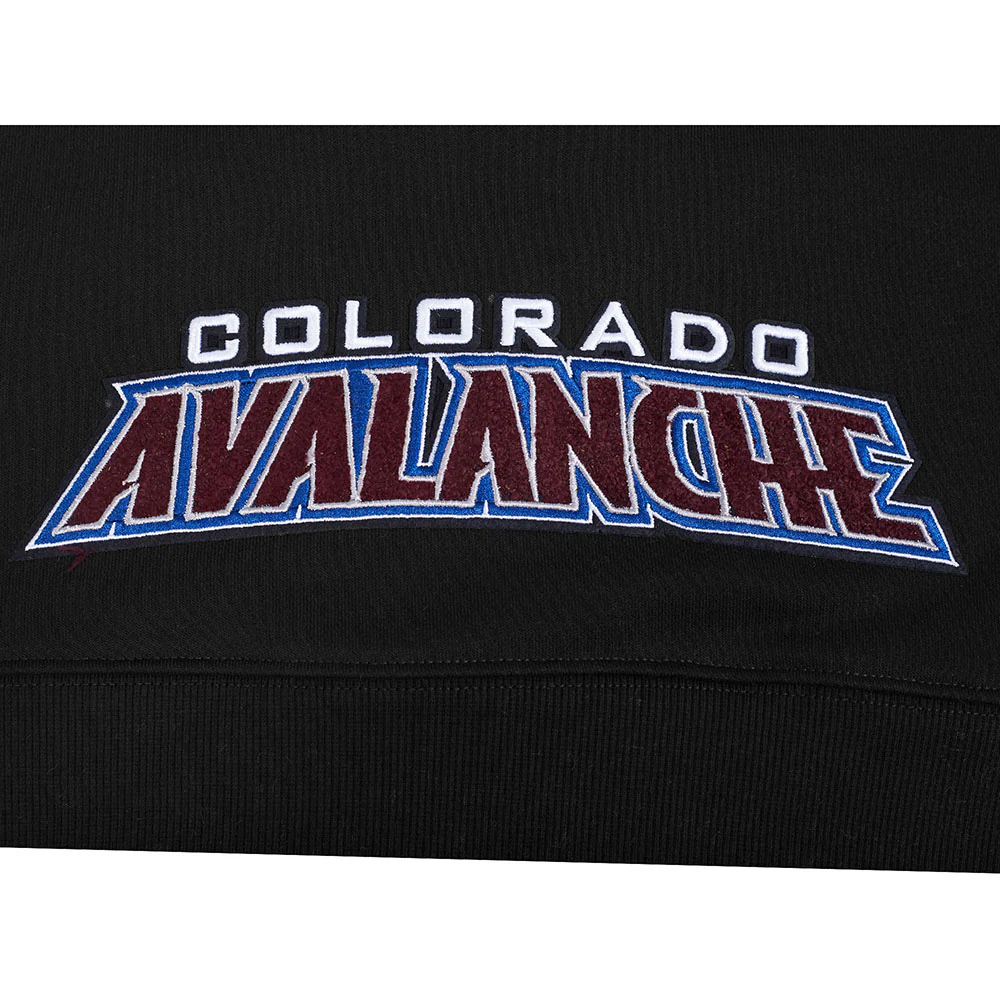 NHL COLORADO AVALANCHE CLASSIC WOMEN'S FLC CROPPED PO HOODIE (BLACK) - Image 7