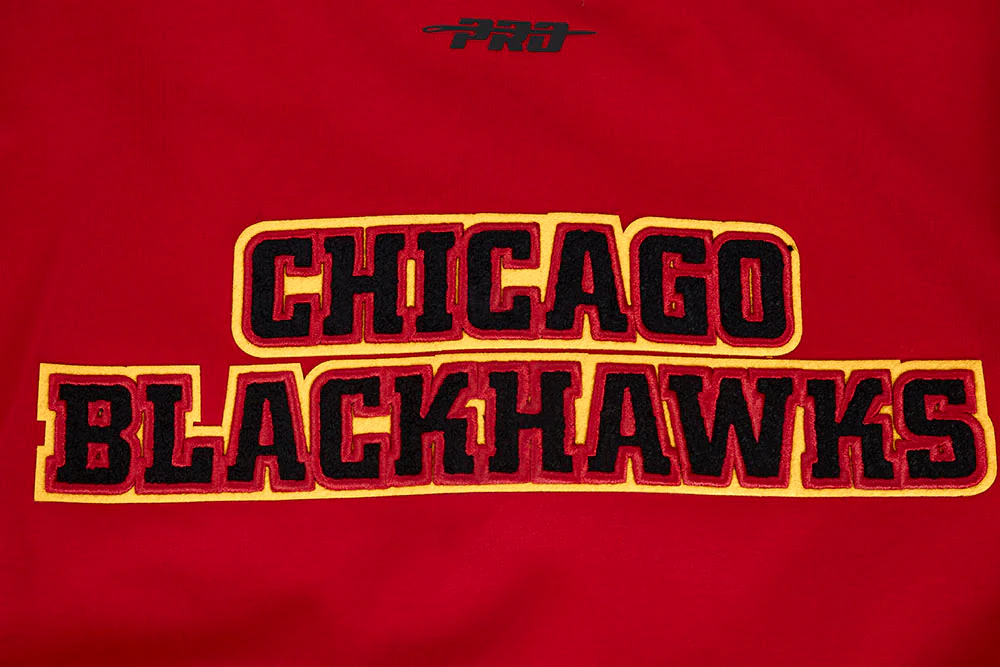 NHL CHICAGO BLACKHAWKS CLASSIC MEN'S WARM UP JACKET (RED/BLACK) - Image 7