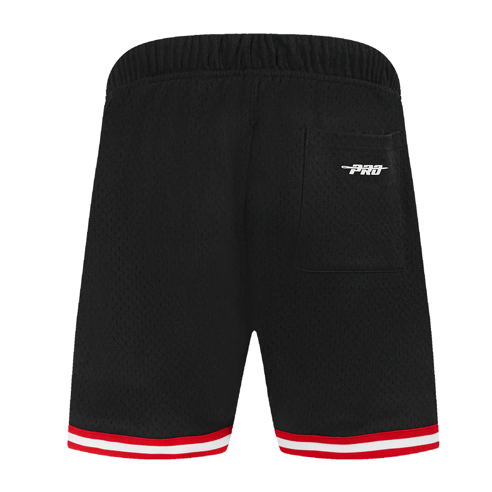 NHL CHICAGO BLACKHAWKS CLASSIC MEN'S MESH SHORT (BLACK/RED) - Image 4
