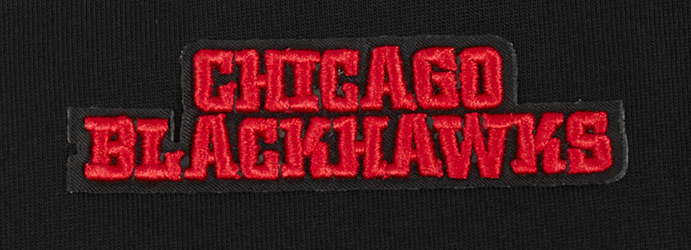 NHL CHICAGO BLACKHAWKS SCRIPT TAIL WOMEN'S BOYFRIEND TEE (BLACK) - Image 6