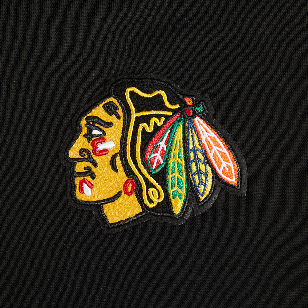 NHL CHICAGO BLACKHAWKS CLASSIC WOMEN'S FLC HOODIE DRESS (BLACK) - Image 8