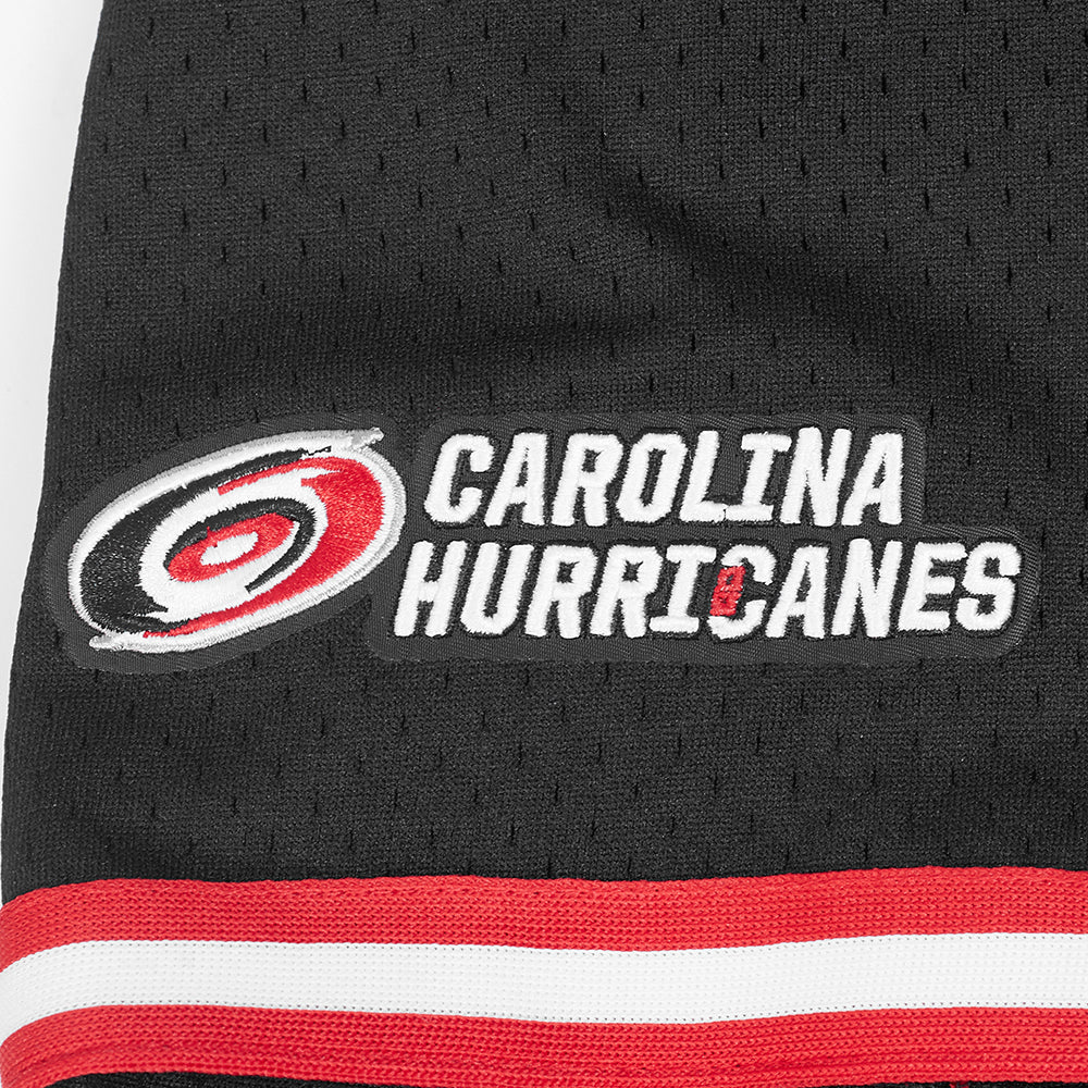 NHL CAROLINA HURRICANES CLASSIC MESH MEN'S BUTTON DOWN SHIRT (BLACK/RED) - Image 6