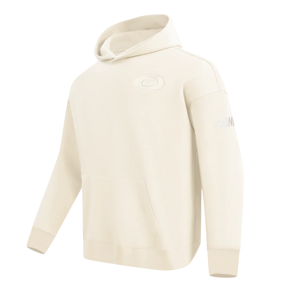 NHL CAROLINA HURRICANES NEUTRAL MEN'S DROP SHOULDER PULLOVER HOODIE (EGGSHELL) - Image 2