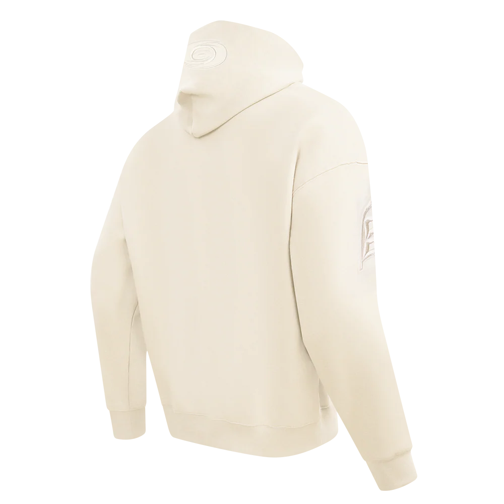 NHL CAROLINA HURRICANES NEUTRAL MEN'S DROP SHOULDER PULLOVER HOODIE (EGGSHELL) - Image 4