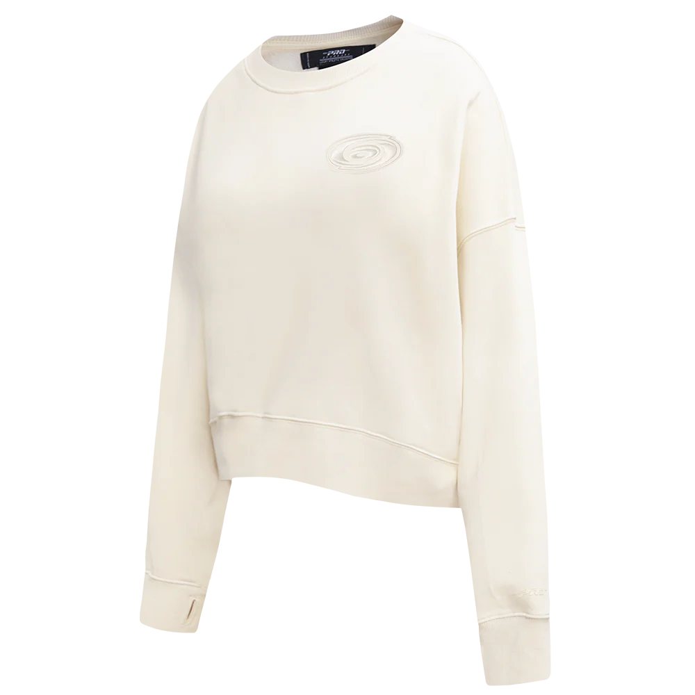 NHL CAROLINA HURRICANES NEUTRAL WOMEN'S CREWNECK (EGGSHELL) - Image 2
