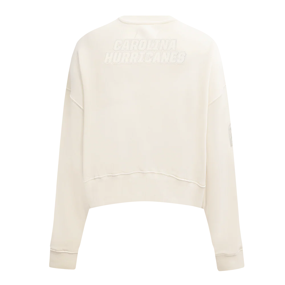 NHL CAROLINA HURRICANES NEUTRAL WOMEN'S CREWNECK (EGGSHELL) - Image 3