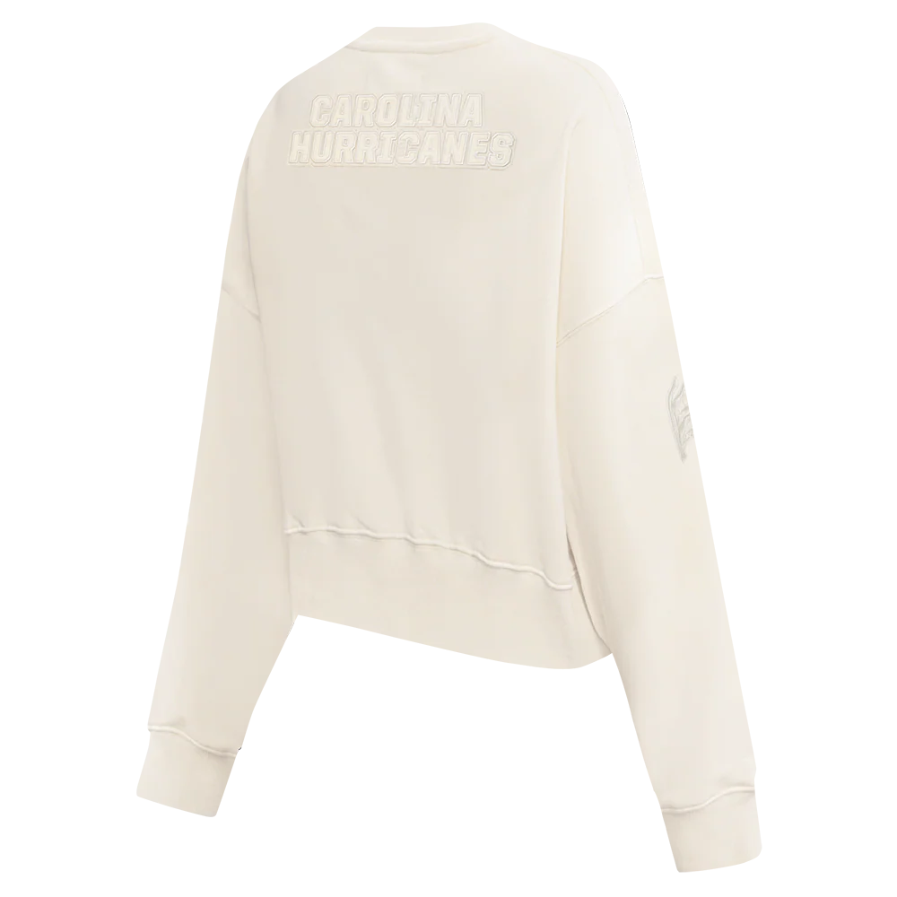 NHL CAROLINA HURRICANES NEUTRAL WOMEN'S CREWNECK (EGGSHELL) - Image 4