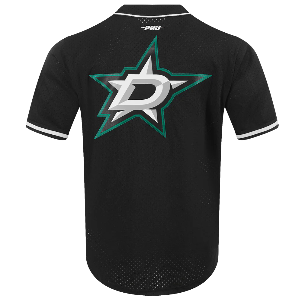 NHL DALLAS STARS CLASSIC MEN'S MESH BUTTON DOWN SHIRT (BLACK) - Image 5