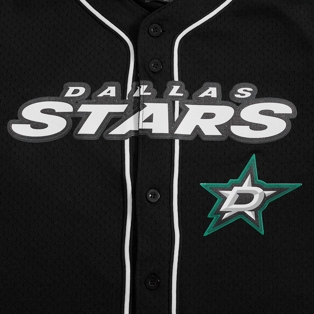 NHL DALLAS STARS CLASSIC MEN'S MESH BUTTON DOWN SHIRT (BLACK) - Image 7