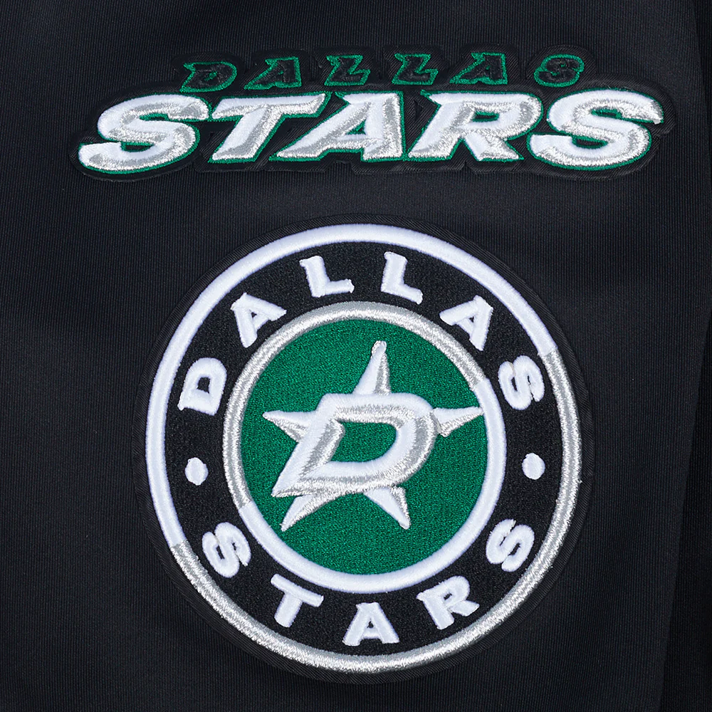NHL DALLAS STARS CLASSIC CHENILLE MEN'S DOUBLE KNIT TRACK JACKET (BLACK) - Image 6