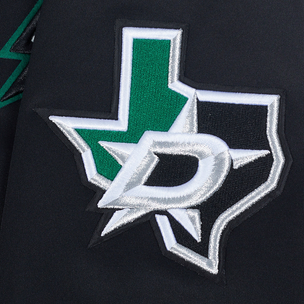 NHL DALLAS STARS CLASSIC CHENILLE MEN'S DOUBLE KNIT TRACK JACKET (BLACK) - Image 7
