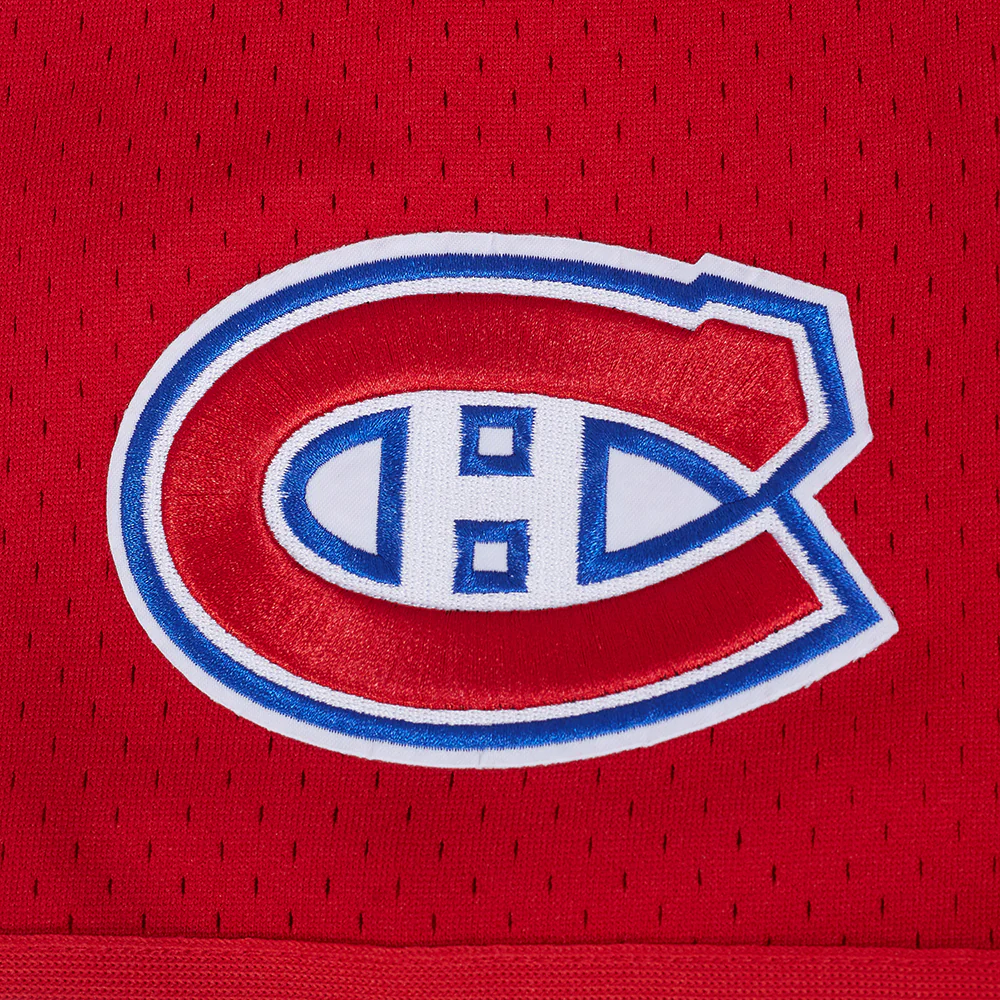 NHL MONTRÉAL CANADIENS CLASSIC MESH MEN'S BUTTON DOWN SHIRT (RED) - Image 7