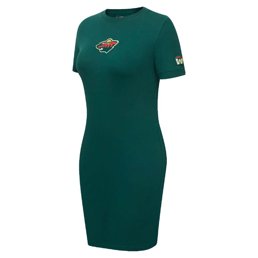 NHL MINNESOTA WILD CLASSIC WOMEN'S BODYCON DRESS (FOREST GREEN) - Image 2