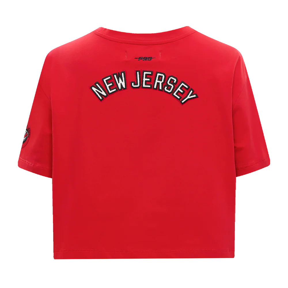 NHL NEW JERSEY DEVILS CLASSIC WOMEN'S BOXY TEE (RED) - Image 5