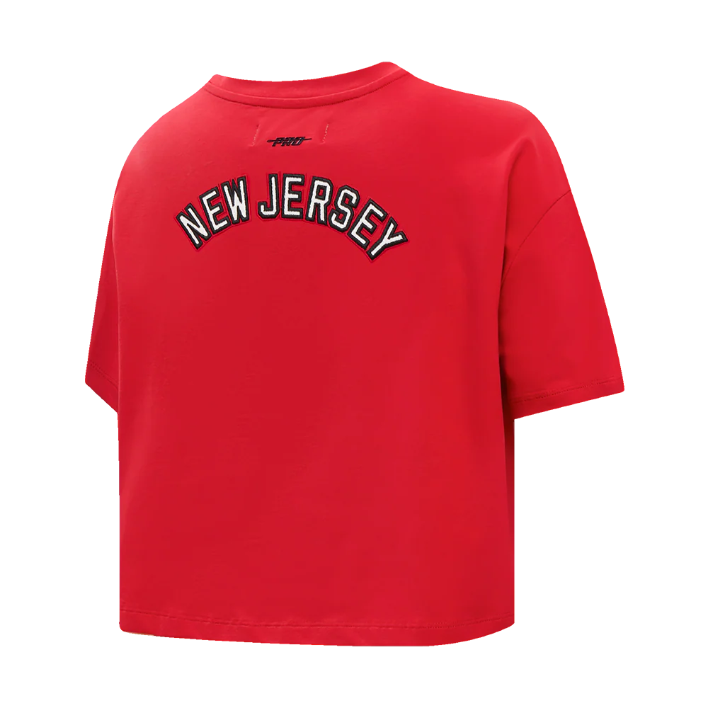 NHL NEW JERSEY DEVILS CLASSIC WOMEN'S BOXY TEE (RED) - Image 6