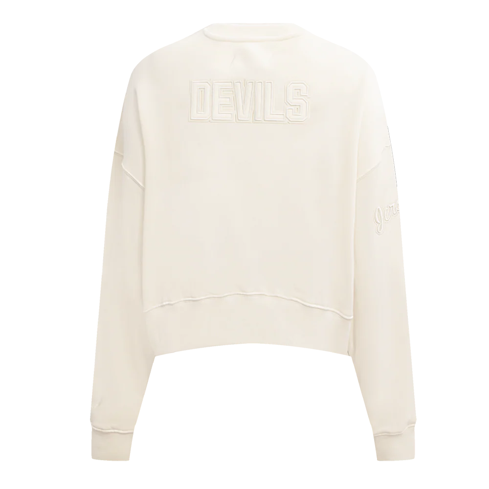 NHL NEW JERSEY DEVILS NEUTRAL WOMEN'S CREWNECK (EGGSHELL) - Image 5