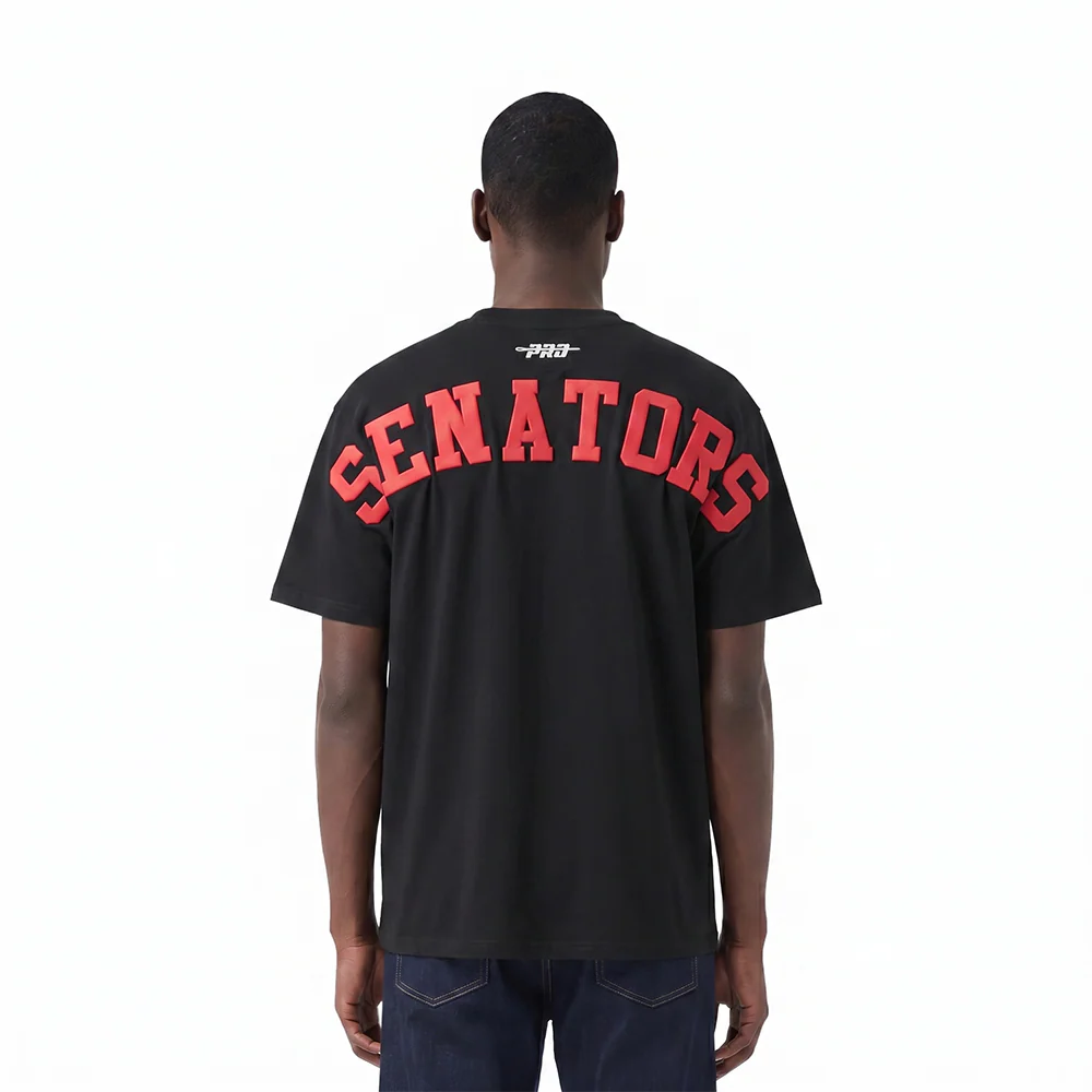 NHL OTTAWA SENATORS WINGSPAN MEN'S CJ DROP SHOULDER TEE (BLACK)