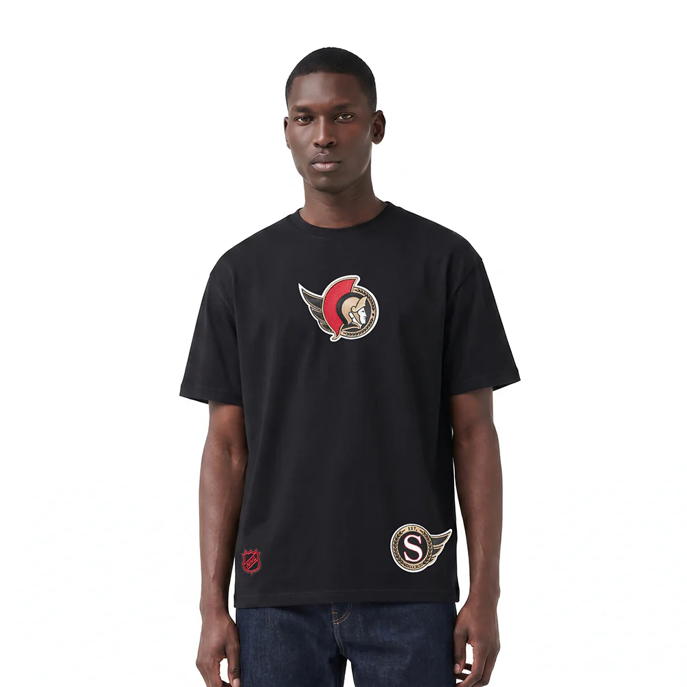 NHL OTTAWA SENATORS WINGSPAN MEN'S CJ DROP SHOULDER TEE (BLACK) - Image 2