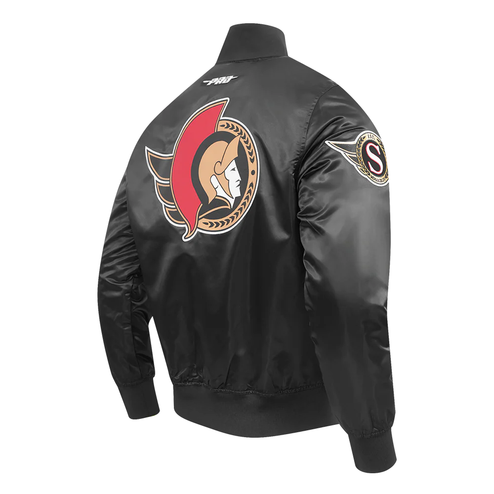 NHL OTTAWA SENATORS CLASSIC SATIN MEN'S JACKET (BLACK) - Image 6