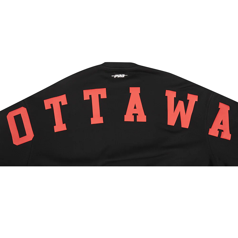 NHL OTTAWA SENATORS WINGSPAN WOMEN'S FLC CREWNECK (BLACK) - Image 8