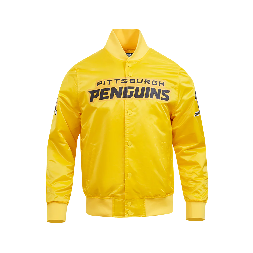 NHL PITTSBURGH PENGUINS CLASSIC SATIN JACKET (YELLOW)
