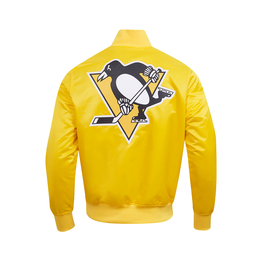 NHL PITTSBURGH PENGUINS CLASSIC SATIN JACKET (YELLOW) - Image 3
