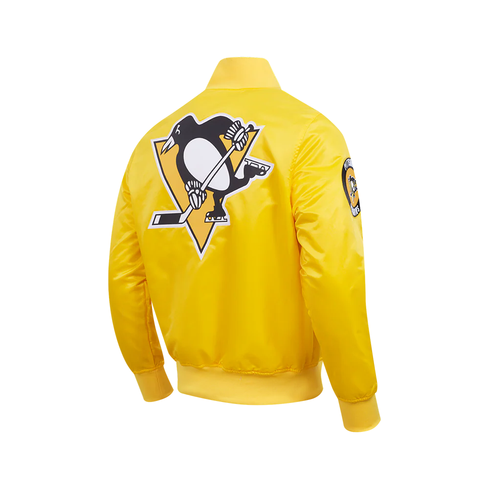 NHL PITTSBURGH PENGUINS CLASSIC SATIN JACKET (YELLOW) - Image 4