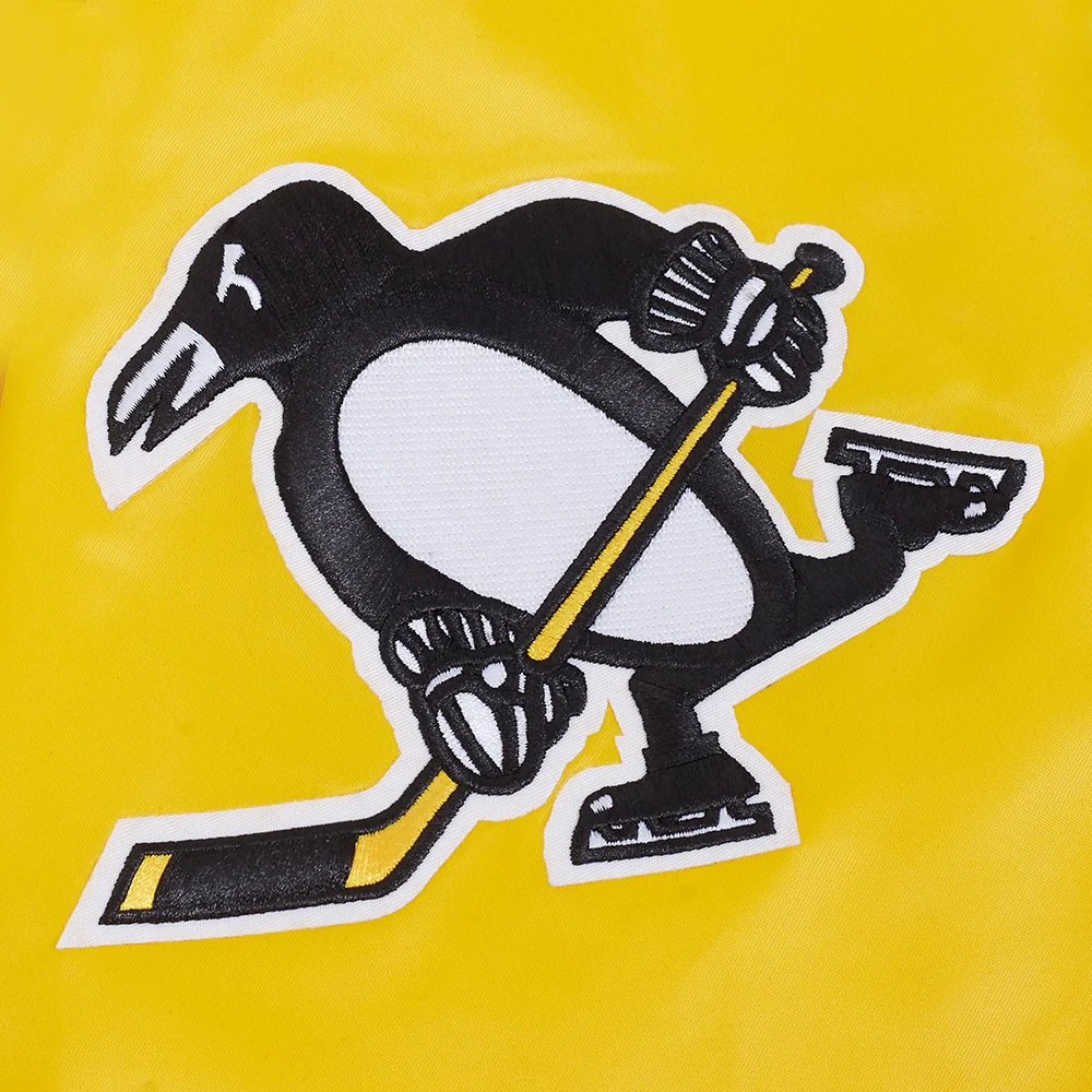 NHL PITTSBURGH PENGUINS CLASSIC SATIN JACKET (YELLOW) - Image 5