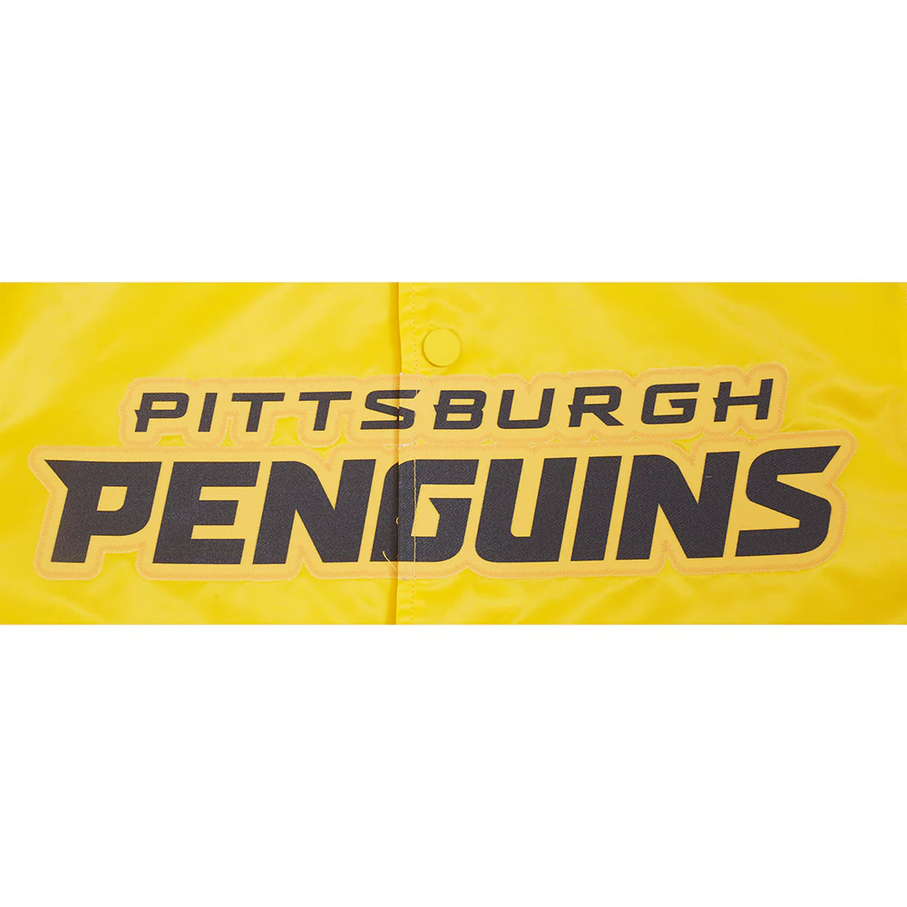 NHL PITTSBURGH PENGUINS CLASSIC SATIN JACKET (YELLOW) - Image 6