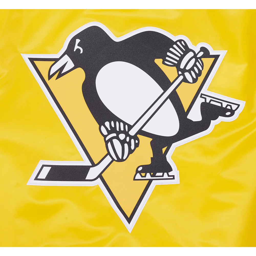 NHL PITTSBURGH PENGUINS CLASSIC SATIN JACKET (YELLOW) - Image 7