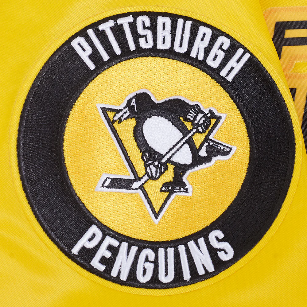 NHL PITTSBURGH PENGUINS CLASSIC SATIN JACKET (YELLOW) - Image 8