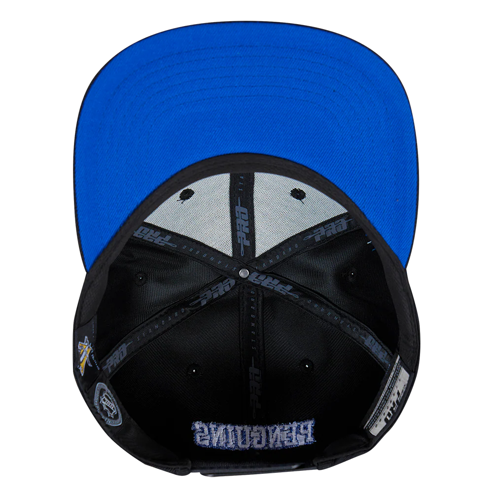 NHL PITTSBURGH PENGUINS RETRO CLASSIC UNISEX PRIMARY LOGO WOOL SNAPBACK (BLACK) - Image 6