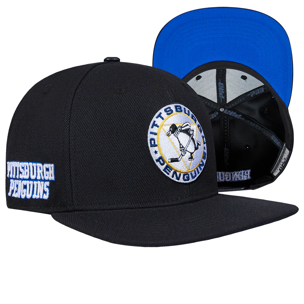 NHL PITTSBURGH PENGUINS RETRO CLASSIC UNISEX PRIMARY LOGO WOOL SNAPBACK (BLACK) - Image 8
