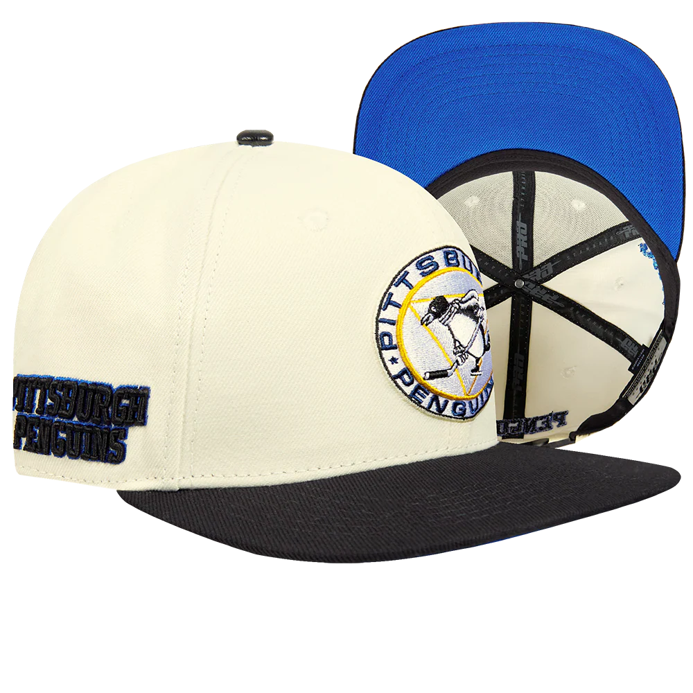 NHL PITTSBURGH PENGUINS RETRO CLASSIC UNISEX PRIMARY LOGO WOOL SNAPBACK (EGGSHELL) - Image 8