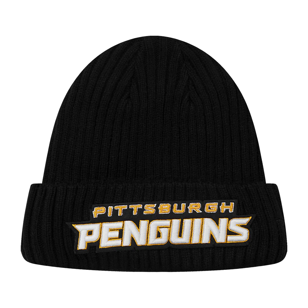 NHL PITTSBURGH PENGUINS CLASSIC CORE UNISEX KNIT BEANIE (BLACK)