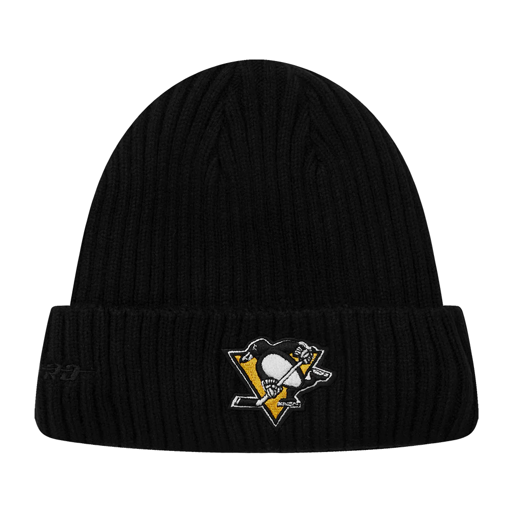 NHL PITTSBURGH PENGUINS CLASSIC CORE UNISEX KNIT BEANIE (BLACK) - Image 2
