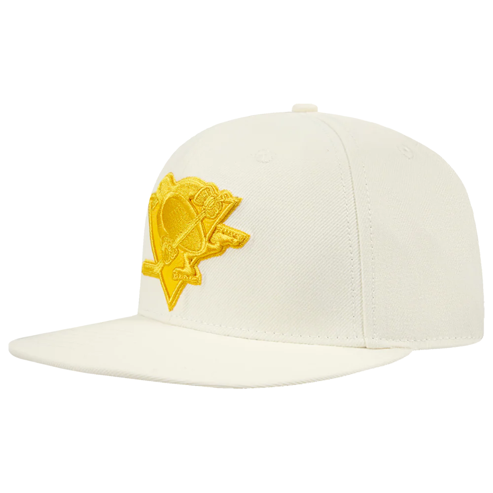 NHL PITTSBURGH PENGUINS TRIPLE TONAL WOOL SNAPBACK HAT (EGGSHELL) - Image 2