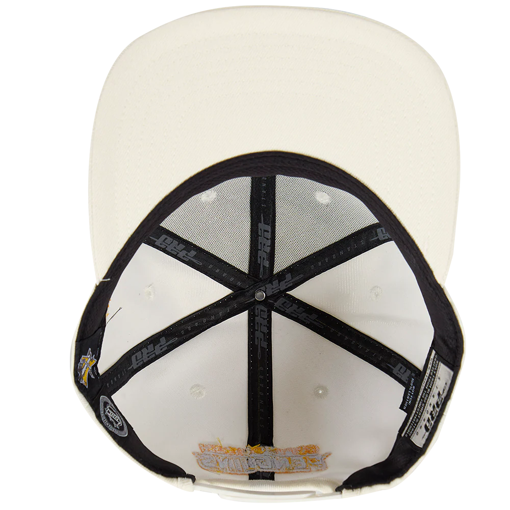 NHL PITTSBURGH PENGUINS TRIPLE TONAL WOOL SNAPBACK HAT (EGGSHELL) - Image 6