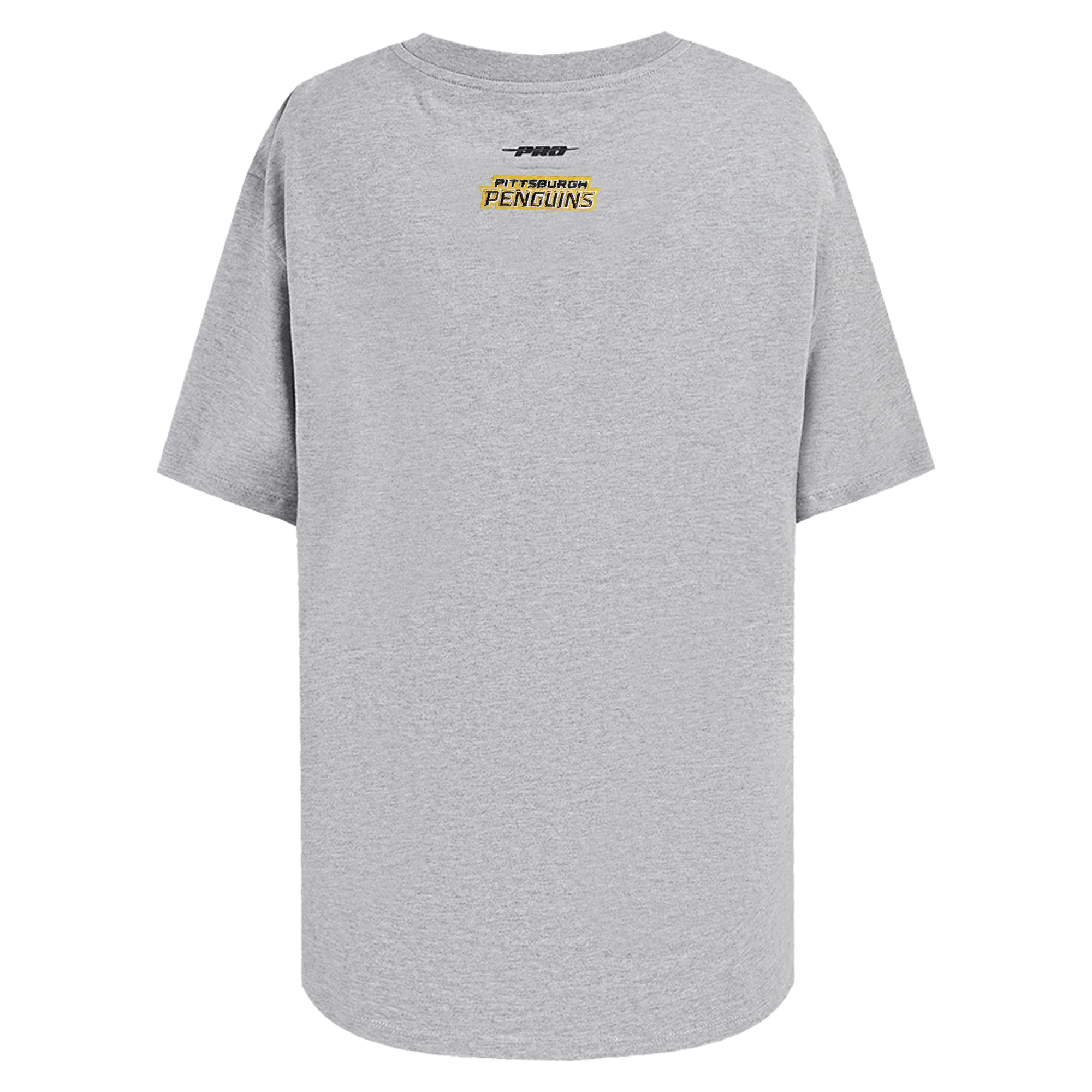 NHL PITTSBURGH PENGUINS SCRIPT TAIL WOMEN'S BOYFRIEND TEE (HEATHER GREY) - Image 3
